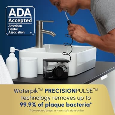 Waterpik ION Professional Water Flosser, Rechargeable and Portable for Teeth, Gums, Braces, 10 Settings, 7 Flossing Tips For Multiple Users And Needs, ADA Accepted, WF-12 Black, Packaging May Vary - Image 3