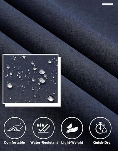 Libin Mens Golf Pants Stretch Work Dress Pants 30" Quick Dry Lightweight Business Casual Pants for Men Comfy Water Resistant, Navy Blue, 35W x 30L - Image 4