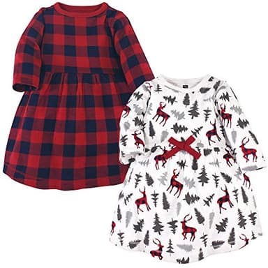 Hudson Baby Girls' Cotton Dresses, Forest Deer, 9-12 Months