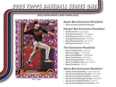 2025 Topps Series 1 Baseball Trading Card MLB Hanger Box - Image 3