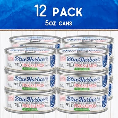 Blue Harbor Fish Co. Wild Pink Salmon in Water No Salt Added - 5 oz Can (Pack of 12) - Image 3