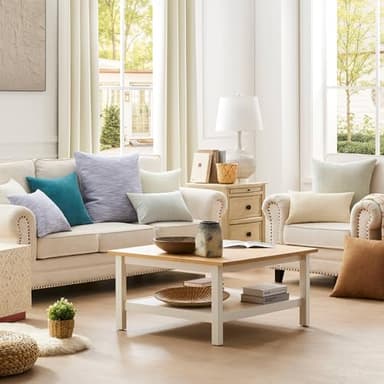 puredown® Natural Feather Down Throw Pillow Inserts 20 x 20 (Set of 2, White), Décor Pillow for Couch, Chairs, Office, Apartments - Image 7