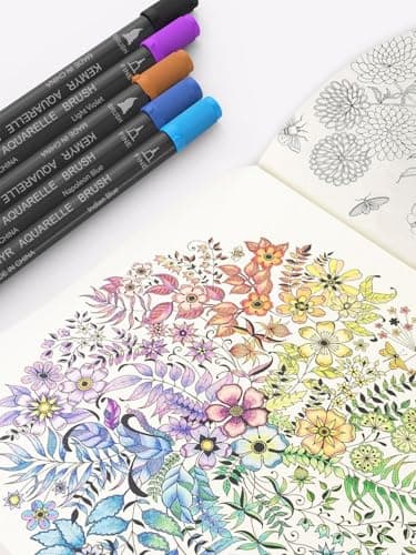 KEMYR Markers for Adult Coloring Books: 80 Color Dual Tip Fine & Brush Pens - Water-Based Coloring Marker for Adults Drawing Sketching Bullet Journal Writing Lettering No bleeding - Image 9