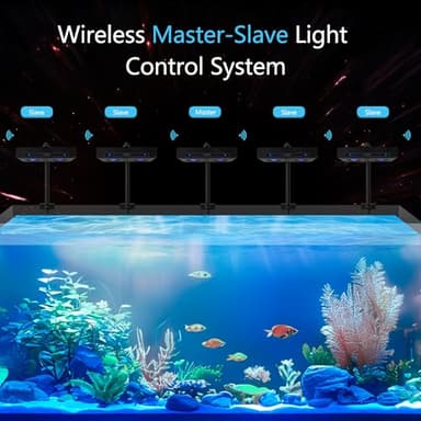 SMATFARM Aquarium Light - 95 Watt Sunrise Sunset Moonlight, Group Control Program Coral Reef Light Dimmable Full Spectrum for Marine Tanks,Saltwater Tank Light with Timer (Brackets) - Image 5