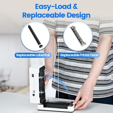 BPXX Bluetooth Thermal Label Printer - Clear Print Quality, Portable Wireless Shipping Label Printer Easy to Connect, Use to Print Shipping Labels, Compatible with Amazon Shopify Ebay Ups - Image 7