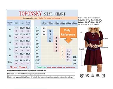 TOPONSKY Casual Short Sleeve Tshirt Dress Plain Loose Petite Army Green,XS - Image 5