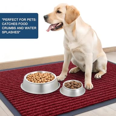 OLANLY Front Door Mat Indoor Outdoor Entrance, Waterproof Heavy Duty Doormat, Fade Resistant, Low Profile, Easy Clean Patio Porch Welcome Floor Mats for Entry, 29.5x17, Wine Red - Image 6