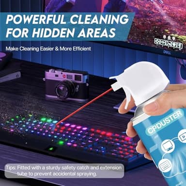 Cleaner Air Spray for Keyboard: Computer Air Duster Sprayer - Canister Air Blaster - Image 4