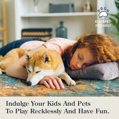 Lahome Modern Abstract Area Rugs 5x7, Large Washable Rugs for Living Room Bedroom Non Slip, Colorful Indoor Floor Carpet for Dining Room Apartment Dorm Kids Nursery Home Decor - Image 5