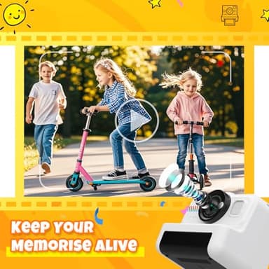 HiMont Kids Instant Print Camera, 1080P HD Kids Camera Instant Print with 3 Rolls Print Paper & 32GB Card, Ideal Kids Toys Gifts for Boys & Girls Age 3-14 (Black) - Image 4