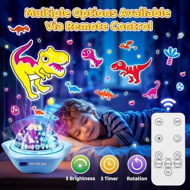 Night Light for Kids Night Light Projector, Baby Night Lights for Bedroom, Star Projector Galaxy Light Star Lights for Bedroom, Glow in The Dark Stars for Ceiling, Baby Sensory Toys, Kids Room Decor - Image 3