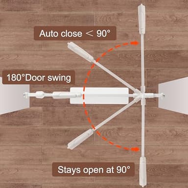 Extra Wide Baby Gate with Door Pressure Mounted 66.92-71.65 Inch,Child Baby Gates for Doorways No Drilling,Walk Through Dog Gate Indoor for The House Kitchen Stairs,White - Image 5