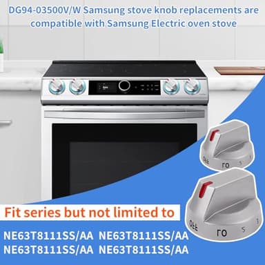 DG94-03500A/Z 4Pcs DG94-03500V DG94-03500W Compatible Replacement Knob for Samsung Electric Stove Models NE63T8111SS/AA NE63T8311SS/AA NE63T8751SS/AA NE63T8711SS/AA - Image 6