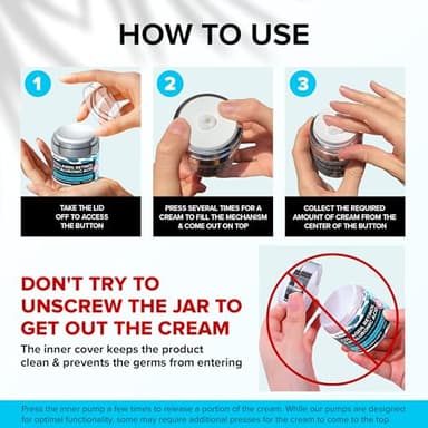 SimplyVital Collagen, Retinol & Hyaluronic Acid Cream - Anti-Aging Face Moisturizer for Face, Firming Skin Care Neck & Décolleté - Made in USA, Daily Moisturizer Face Cream Day & Night - 1.7 fl.oz. - Image 7