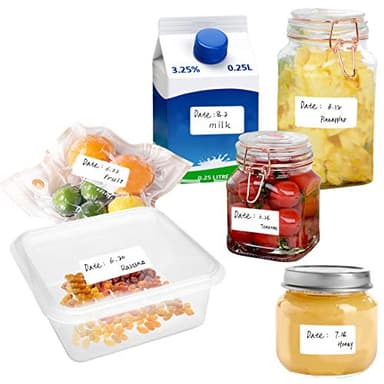 1000 Blank Removable Freezer Labels Water Oil Resistant with Perforation Line for Food Containers Jars Pantry Organization (Each Measures 1” x 2”) - Image 5