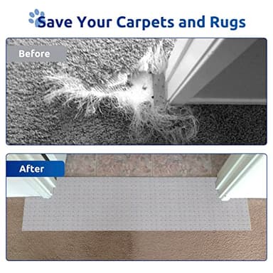 Carpet Protector for Pets Cat Carpet Protector/Repellent Barrier for Doorway Corner, Anti Scratch Under Door Cat Scratch Protector Mat, Easy to Cut Plastic Stopper (Clear, 3.6FT-1pack) - Image 6