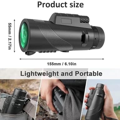 Stscope360 Monocular, 2025 Upgraded STS Scope 360, Stethoscope 360 Monocular Scope Set for Adults Long Range, High Power Monoculars for Bird Watching Camping Travelling Concert (Green 80 * 100) - Image 7