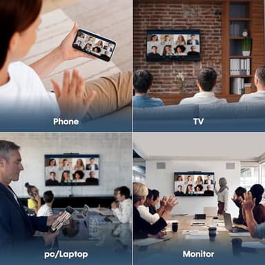 Enther & MAXHUB Video Conference Camera,4K Smart All-in-One Webcam, Microphone and Speaker,120°Wide-Angle,Automatic Speaker Focus,Smart Video&Audio Conferencing System for Small&Huddle Meeting Rooms - Image 8