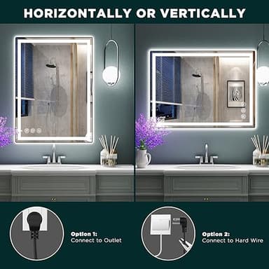 Memobarco 24"x 32" LED Bathroom Mirror with Stepless Dimmable Wall Mirrors with Anti-Fog, Dimmable CRI>90, Vanity Mirror with 3 Color Modes, Shatter-Proof, Memory Bathroom Mirror with LED Lights - Image 8