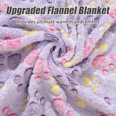 Rezutan Dog Blankets 3 Pack Large Medium Dog Cat Soft Fuzzy Washable Comfort Flannel Fuzzy Soft Pet Blankets, 41 x 31 inch,Tan/Purple/Brown - Image 3