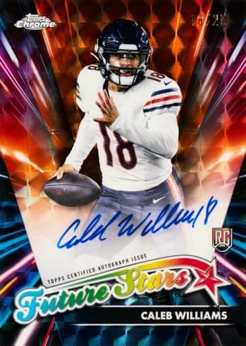 2024 Topps Chrome Football 7-Pack Trading Card Blaster Box (1 Prism Refractor Per Box) - Image 7