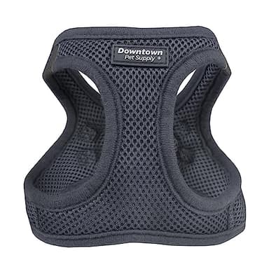 Downtown Pet Supply Step-in Dog Harness – No Pull, Adjustable Padded Mesh with Reflective Trim, Secure Buckle Strap – Comfortable & Breathable Small Dog Harness, Small, Charcoal - Image 1