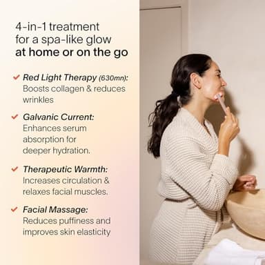 Solawave 4-in-1 Red Light Therapy Wand for Face & Neck | Beauty Device with Galvanic Current, Massager & Warmth | Anti-Aging, Wrinkle Reduction, Skin Tightening, Depuffing & Rejuvenation (Ombre) - Image 2