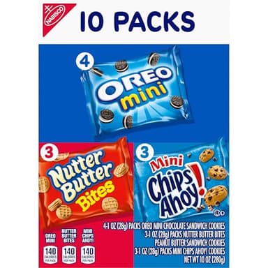 Nabisco Cookie Variety Pack, OREO Mini, Nutter Butter Bites, CHIPS AHOY! Mini, 40 Snack Packs (4 Boxes) - Image 14