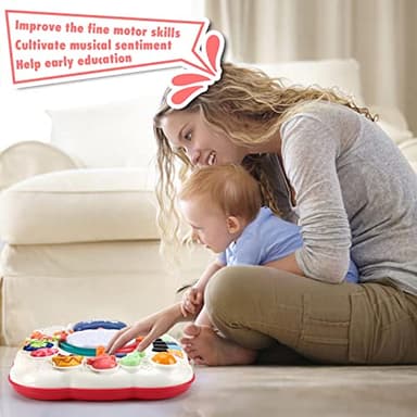 BACCOW Baby Toys 6 to 12-18 Months, Musical Activity Table for 1 Year Old Boys Girls Gifts, Toddler Infant Toys, Length 12.99 Inches Width 12.99 Inches Height 12.6 Inches (33cm W x 33cm L x 32 cm H) - Image 4