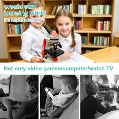 MicroMarvels Metal Body Compound Microscope for Students, 40X-2000X Dual LED Light, Biological Microscope for Home School Lab, with Type-C Power & Phone Adapter - Image 6