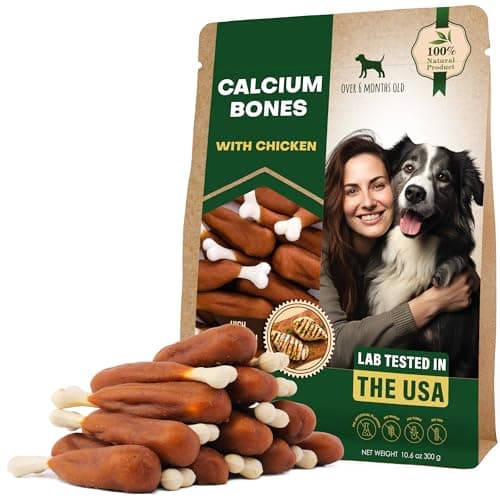 Beloved Pets Dog Treats, Calcium Bones Wrapped Chicken & Rawhide Free Chew 11Oz - Pet Healthy Dried Snacks & Grain Free Meat - Bulk Best Chews for Christmas, Training Small & Large Dogs - Made for USA - Image 1