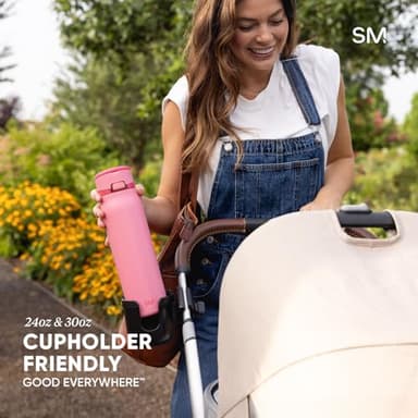 Simple Modern Mesa Loop Water Bottle with Straw | 30oz Cup Holder Friendly Insulated Stainless Steel Bottles for Travel, Sports and School | Steel Harbor - Image 4