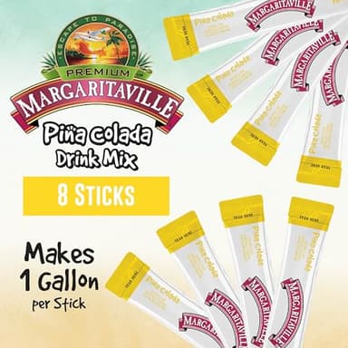 Margaritaville Gallons To Go Powdered Drink Mix, 8-Count Box– Pina Colada – Low Calorie and Zero Sugar Drink Mix, Each Stick Makes 1 Gallon-Sized Pitcher - Image 2