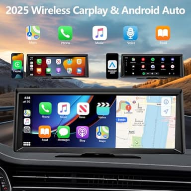 Wireless Carplay Screen for Car 2K Dash Cam, 8.1" HD Portable Car Stereo with Carplay & Android Auto, 1080P Backup Camera, Mirror Link/Bluetooth/GPS Navigation/Satellite Radio for All Vehicles - Image 2