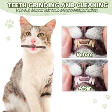 WOUSEDO 6 Pack Silvervine Sticks Cat Toy, Natural Chew Stick for Dental Care Teeth Cleaning,Matatabi Cat nip Treat Toys for Indoor Cats& Kittens - Image 5