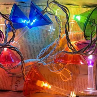 Bokoiuu 8.5FT Bar Decor Cocktai String Lights, Multicolor Cocktail Lights with 14 3D LED Cocktail Lights, Party Cocktail String Lights for Indoor Outdoor Birthday Wedding Decorations, White Wire - Image 7