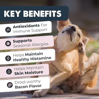 Mighty Paw Waggables Allergy Immune + Itch (Made in The USA) -Dog Chews Anti-Itch for Dogs. Allergy Support Vitamins for Skin and Coat Allergies. Omega 3 & Quercetin for Pets 120 Ct - Image 2