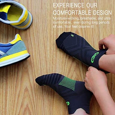 Ankle Compression Socks for Men and Women (6 Pairs), Low Cut No Show Short Compression Running Socks with Arch Support for Plantar Fasciitis, Cyling, Athletic, Flight, Travel, Nurses - Image 6