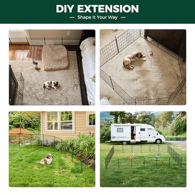 FXW MiniPaws Unleashed Dog Playpen for Yard & RV Camping, Expandable 24-inch 16 Panels for Puppies and Small Dogs, Portable for Indoor and Outdoor Use - Image 3