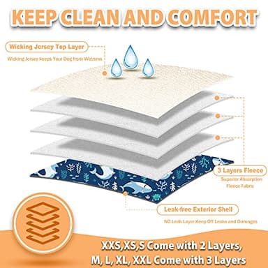 Langsprit Male Belly Bands for Dogs (Pack of 3) - Dog Diapers Male - High Absorbing Dog Wraps Washable - Reusable Small Doggy Doggie Puppy Dog Diapers (Sloth,Whale,Dinosaur, Small) - Image 3