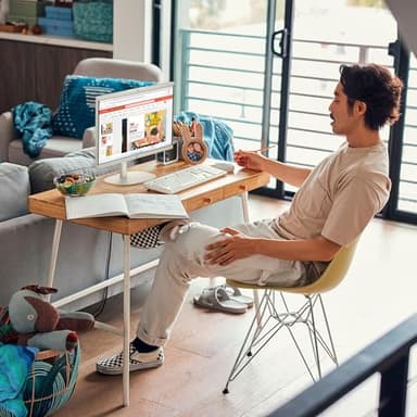 HP All-in-One Desktop Computer 2025 Premium, 21.5" FHD Display, Dual-Core Intel Processor, 16GB RAM, 756GB Storage (256GB SSD + 500GB Ext), Webcam, Win 11 Pro, Lifetime Office 2024 +HubxcelAccessory - Image 9