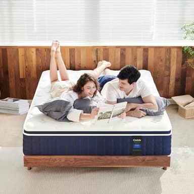 Coolvie Queen Mattress Firm, Strong Coils Hybrid Mattresses for Extra Lumbar & Hip Support, Cooling Knit Fabric Cover- CertiPUR-US® Certified Foam/ 80x60x12, 12 Inch Mattress Queen Size in a Box - Image 8