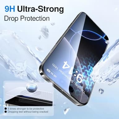 SMARTDEVIL 3 Pack Screen Protector for iPhone 16 Pro Max, Bubble-and-Dust-Free Box, HD Tempered Glass, Military Grade Shatterproof & Ultra Durable, Easy Installation - Image 5