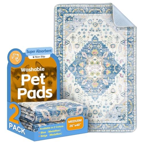 Washable Pee Pads for Dogs, 2 Pack Reusable Puppy Training Pads 40"x26" Super Absorbent Waterproof Dog Training Pads, Non-Slip Potty Pads, Whelping Pads Litter Mat - Image 1