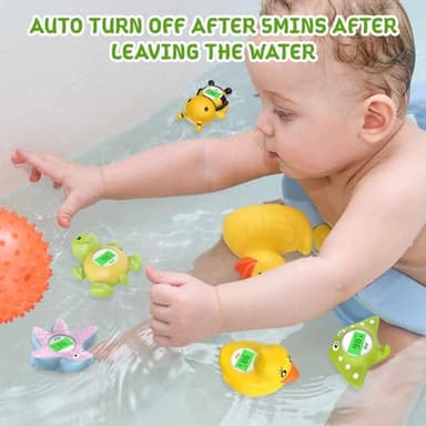 Baby Bath Thermometer, Digital Water Temperature Thermometers with 3 Color Backlit and Temperature Warning, Safety Bath Tube Thermometers Floating Toy for Infant, Toddler - Image 7