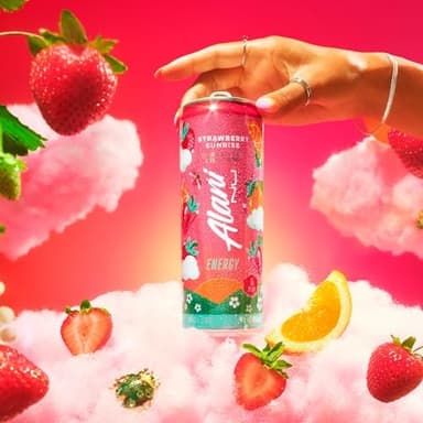 Alani Nu STRAWBERRY SUNRISE Sugar Free, Low Calorie Energy Drinks, 200mg Caffeine, Biotin B Vitamins, Zero Sugar, 15 Calories, 12 Fl Oz Cans, 12 Pack - Image 7