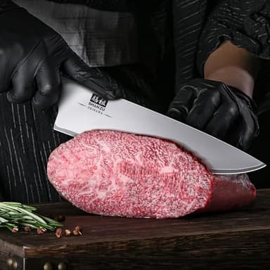 SHAN ZU Japanese Knife Set 3 PCs, High Carbon 10Cr15Mov Stainless Steel Chef Knife Set, Ultra-Sharp Professional Kitchen Knives Set with Ergonomic Pakkawood Handle and Elegant Gift Box - Image 8