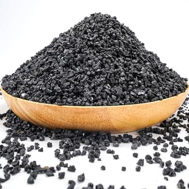 TOYPOPOR 2.2 lb Black Lava Pebble Vase Filler Pebbles Stones Crafting Floral Arranging Home Decor Decorative Colored Crushed Stones Special Black Aquarium Gravel for Freshwater Aquariums - Image 1