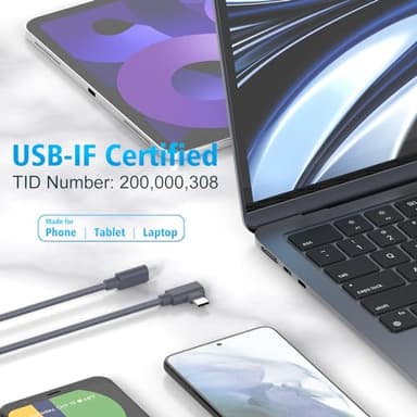 USB C to USB C Cable for MacBook Air/Pro, iPad Pro 12.9 11 inch, iPad Air 5 4, Mini 6, iPhone 15/15 Pro/15 Plus/15 Pro Max, Samsung Galaxy, Pixel, LG, Type C Fast Charging Cord 60W 6.6FT - Image 4