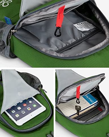 WATERFLY Crossbody Sling Backpack Sling Bag Travel Hiking Chest Bag Daypack - Image 4